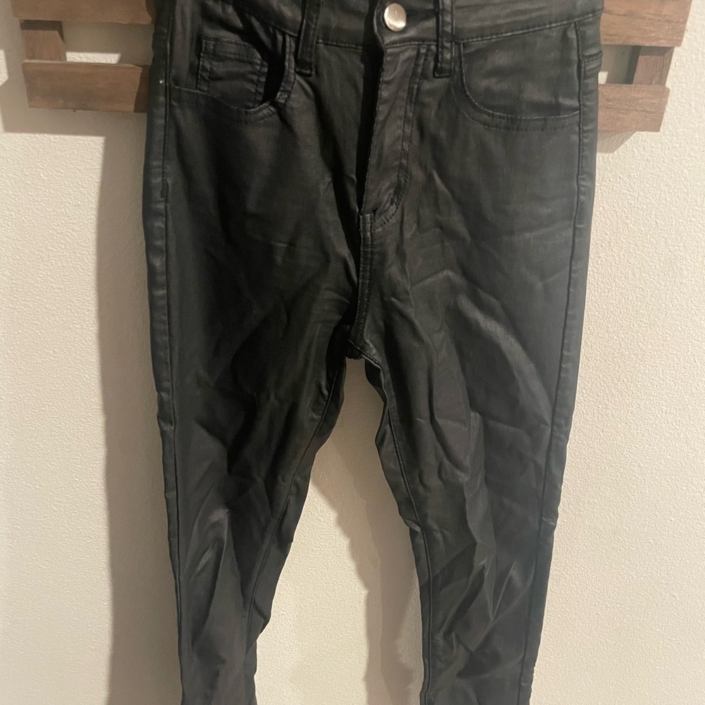 Superdown Black Leatherette Pants Size 24